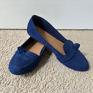 Blue Suede Flats